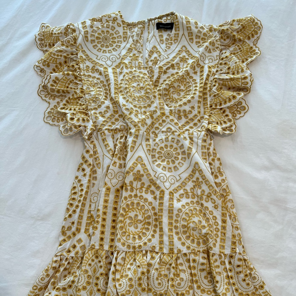 MinkPink Eyelet Mini Dress